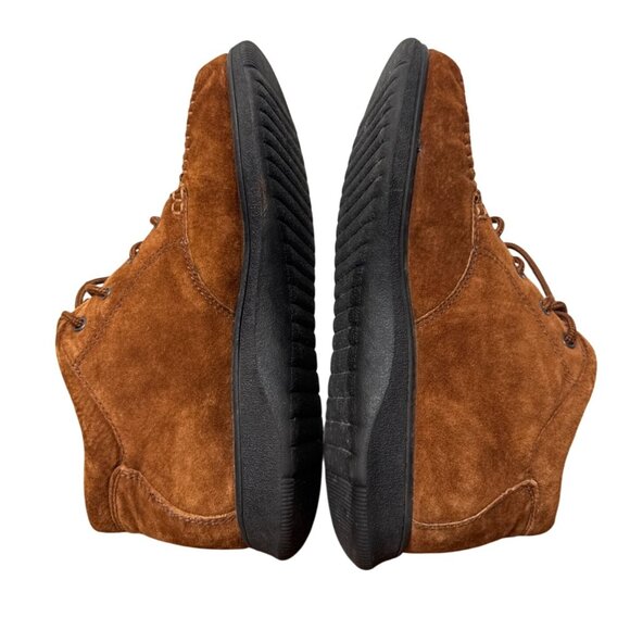 Faded Glory Cheyenne Brown Suede Leather Women’s Moc Toe Ankle Boots 8.5 - Picture 13 of 14